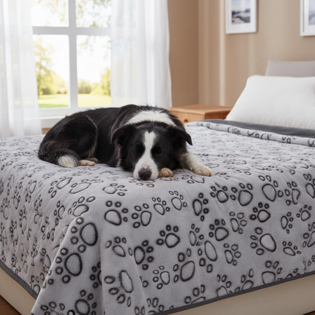 Premium Soft Dog Blankets for Large Dogs and Cats, 66in x 82in