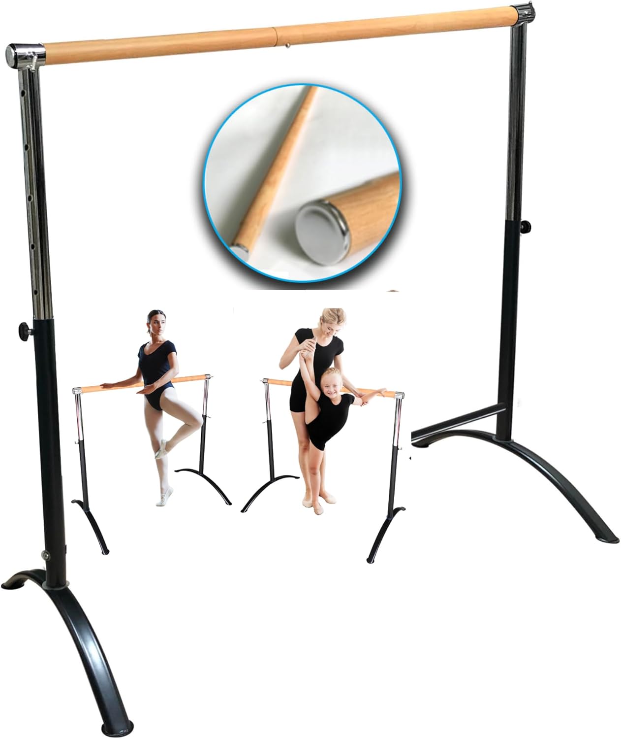 Portable Ballet Barre for Home or Studio, Adjustable Height