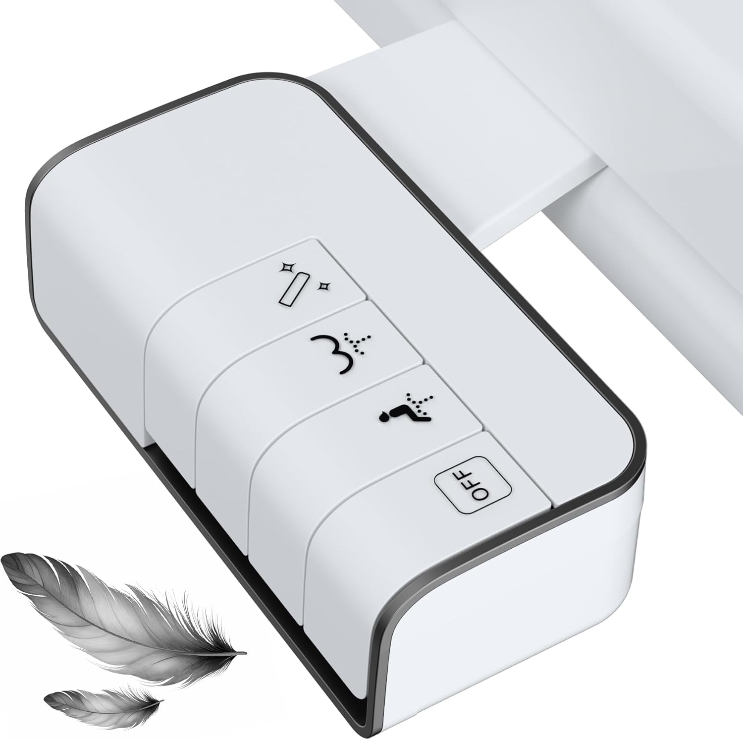 Hibbent Bidet Attachment for Toilet with Dual Nozzle Design