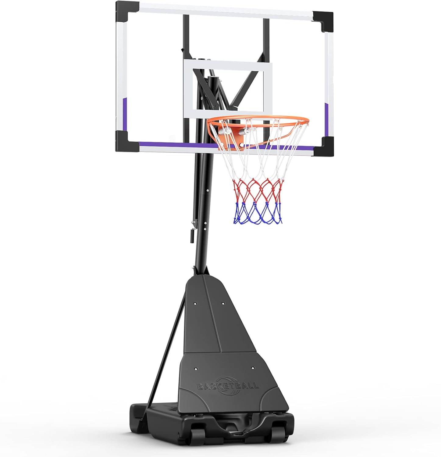 Portable Basketball Hoop with 48 Inch Backboard for All Ages
