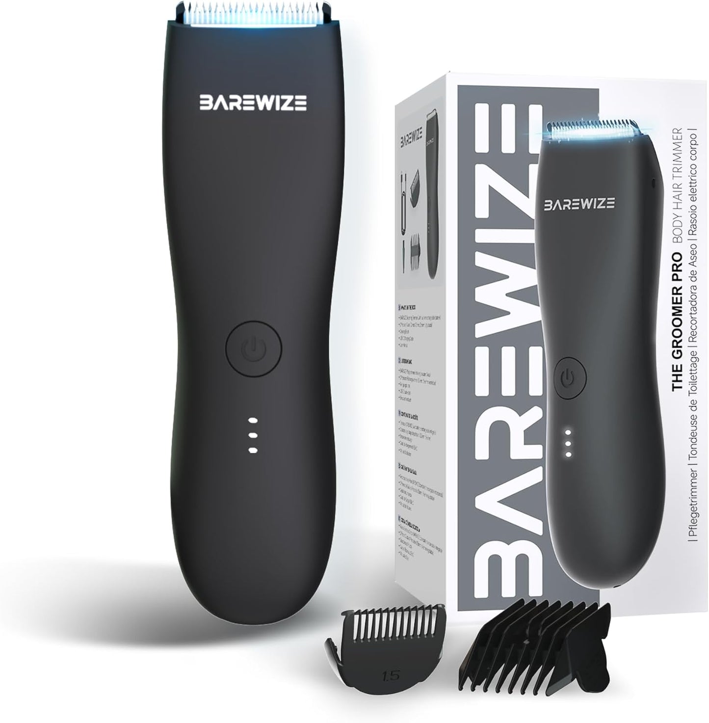 BAREWIZE Body Hair Trimmer for Men - Waterproof & Efficient