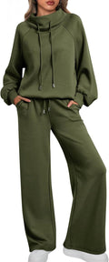 Women's AUTOMET Lounge Set 2-Piece Sweatsuit - Wide Leg Comfort