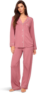 Eberjey Gisele Pajama Set - Soft Relaxed Long Sleeve Set