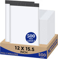 Metronic Poly Mailers 12x15.5 500pcs White Shipping Bags - Waterproof
