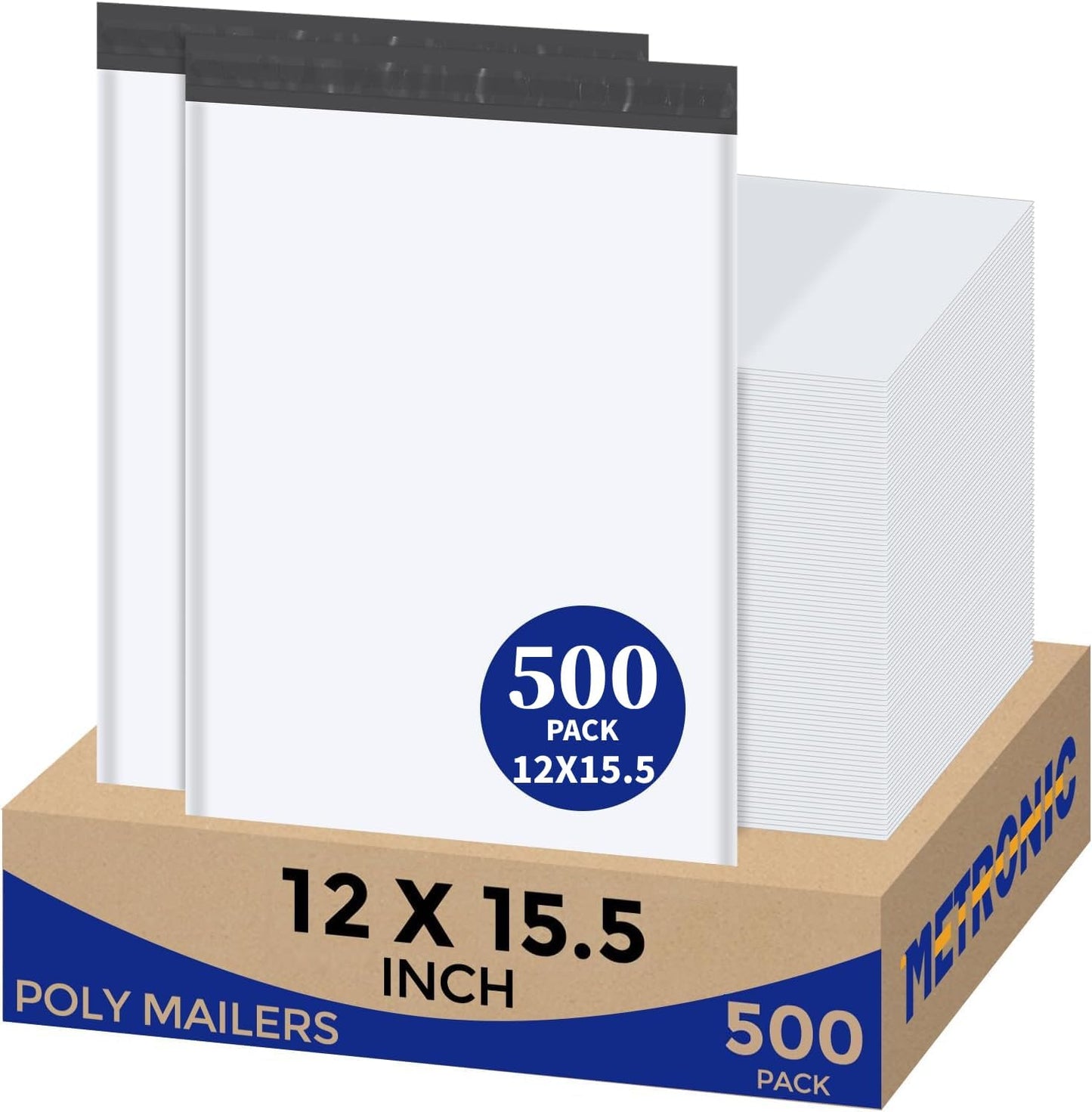 Metronic Poly Mailers 12x15.5 for Secure Shipping Solutions