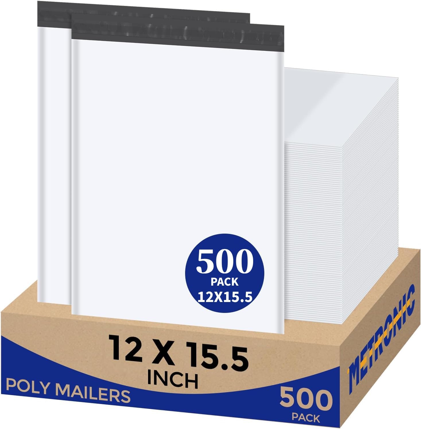 Metronic Poly Mailers 12x15.5 for Secure Shipping Solutions