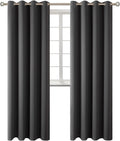 Blackout Curtains Grommet Thermal Insulated Panels - Dark Grey