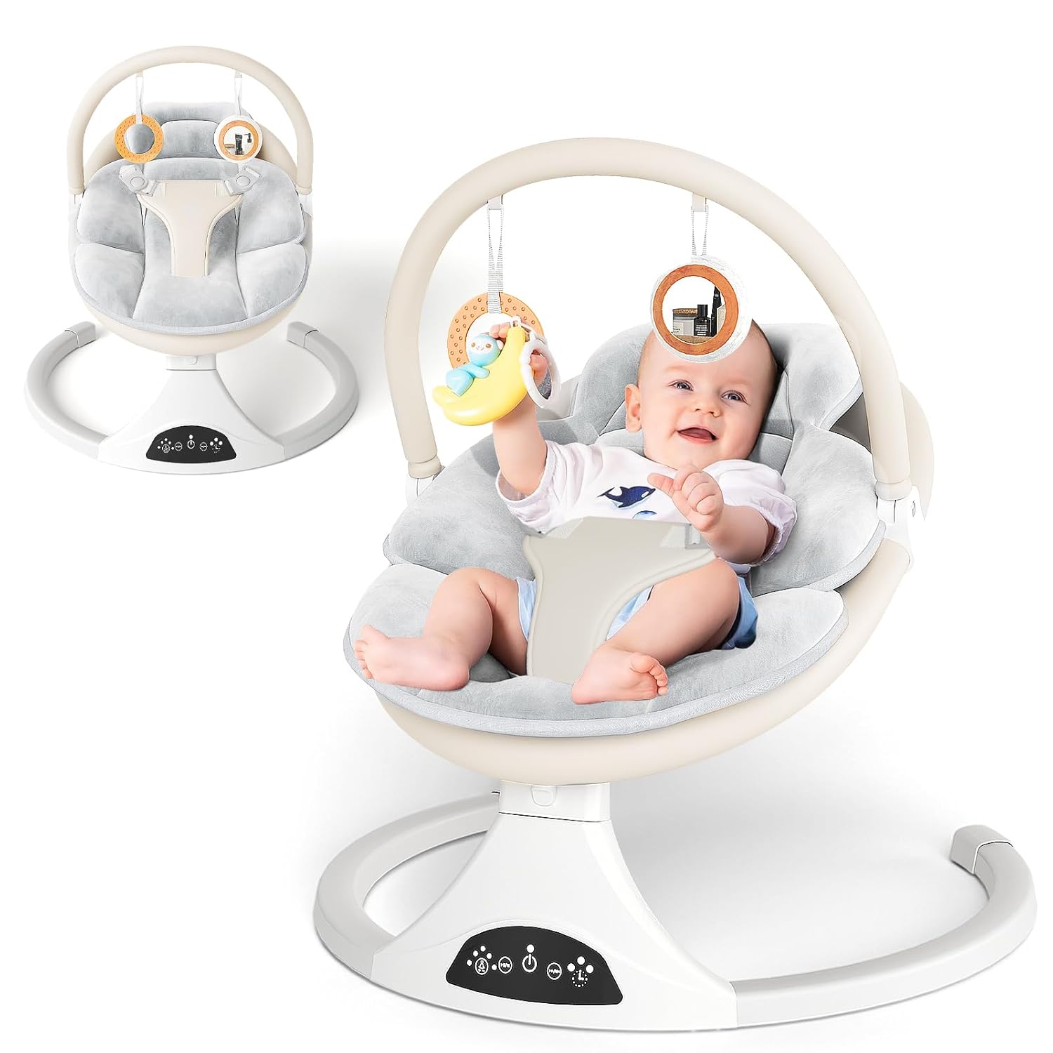 Electric Baby Swing with Remote Control for Infants and Toddlers