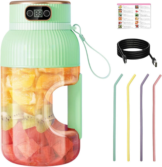 2024 Portable Juicer Cup with Digital Display - On-the-Go Blending!