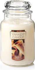 French Vanilla Scented Classic 22oz Large Jar Candle - Long Burn