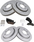 TRQ Front and Rear Performance Brake Pad & Rotor Kit - Ceramic Upgrade