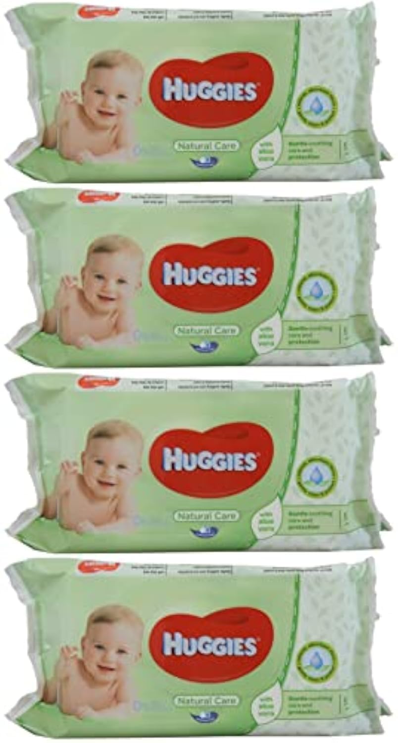 Huggies Natural Care Baby Wipes - Soothing Aloe Vera (4 Pack)