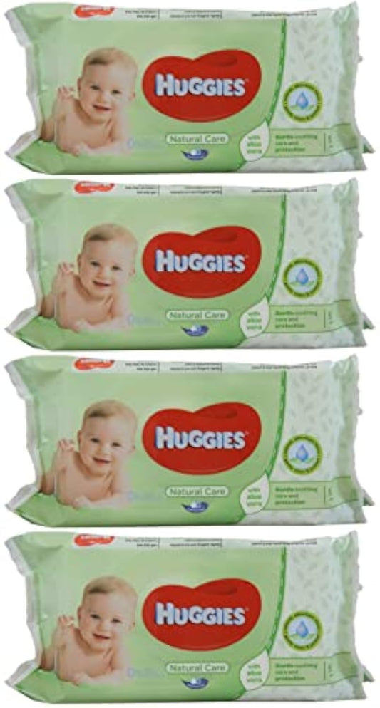 Huggies Natural Care Baby Wipes - Soothing Aloe Vera (4 Pack)