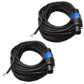 Seismic Audio SPRW35 35 ft Raw Wire to Speakon Speaker Cable (2 Pack)