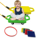 2 Plastic Scooter Boards with Handles for Kids - Active Play