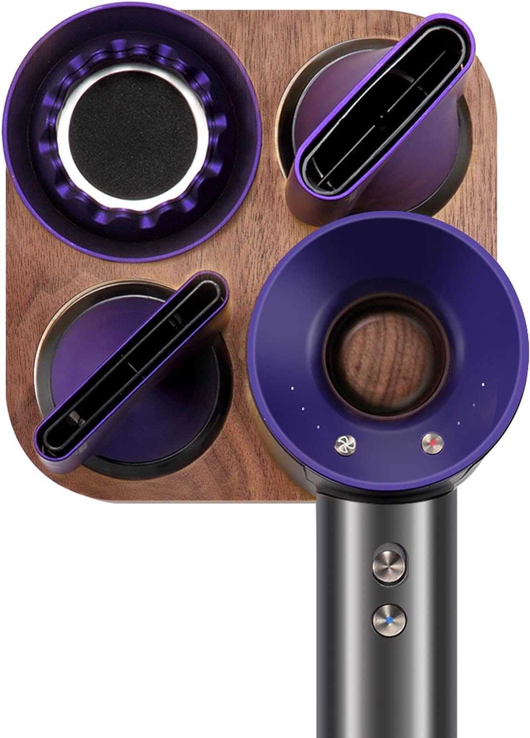 Dyson Hair Dryer Wall Mount - Elegant Walnut Design
