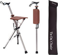 STEP2GOLD Ta-Da Chair Folding Walking Stick with Seat - Lightweight