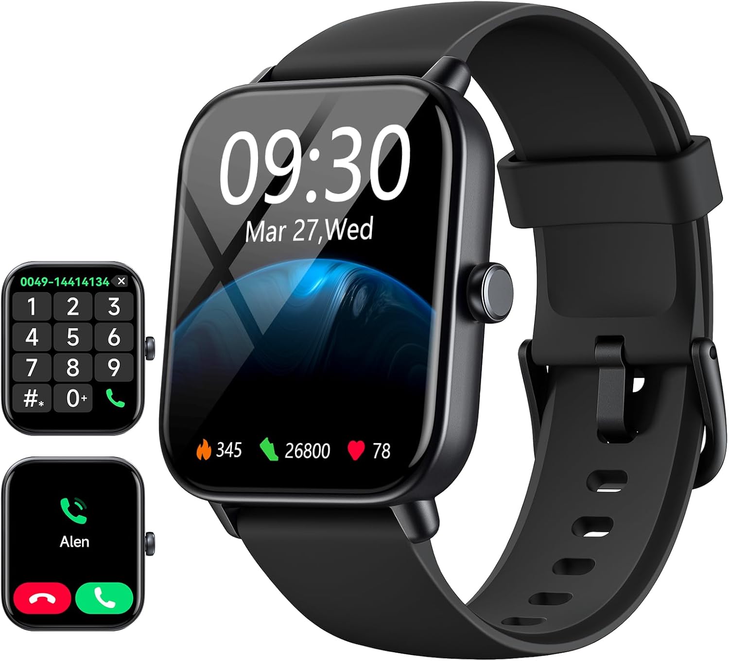 aeac Smart Watch: Answer Calls, Alexa Built-in, IP68 Waterproof