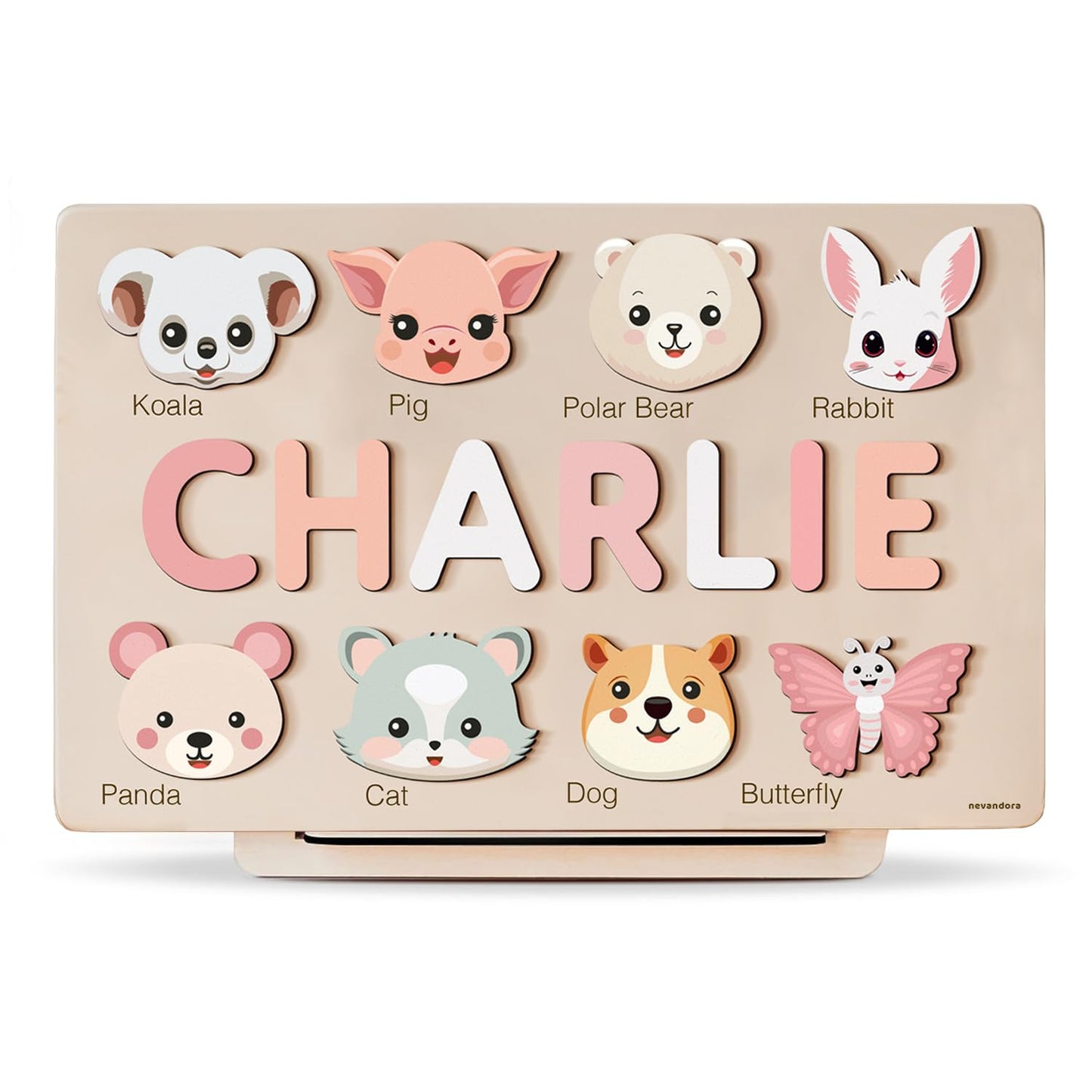 Custom Baby Name Puzzle with Animals for Unique Gifts