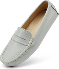 Womens Classic Leather Penny Loafers - Lightweight Comfort
