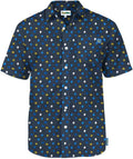 Men's Short Sleeve Holiday Button Down Shirt - Funny Hanukkah Prints