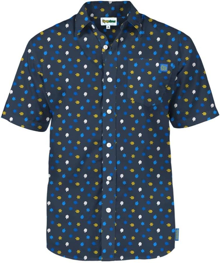 Tipsy Elves Men's Short Sleeve Holiday Button Down Shirts