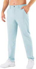 Mens Golf Pants Stretch Classic Fit with 6 Pockets - Quick Dry
