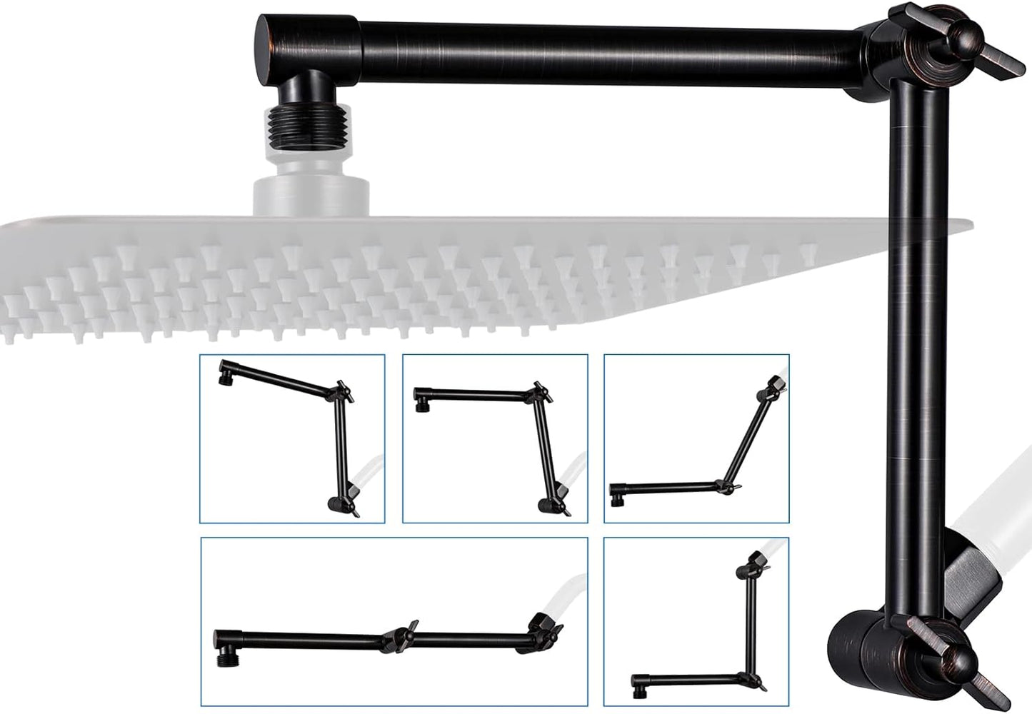 G-Promise Shower Head Extension Arm for Adjustable Height
