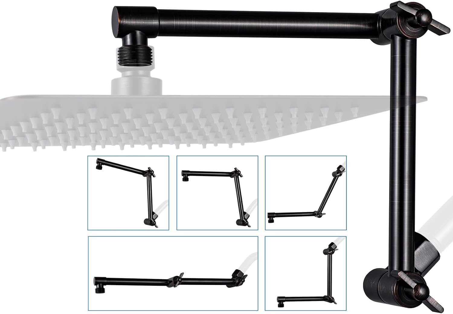 G-Promise Shower Head Extension Arm for Adjustable Height