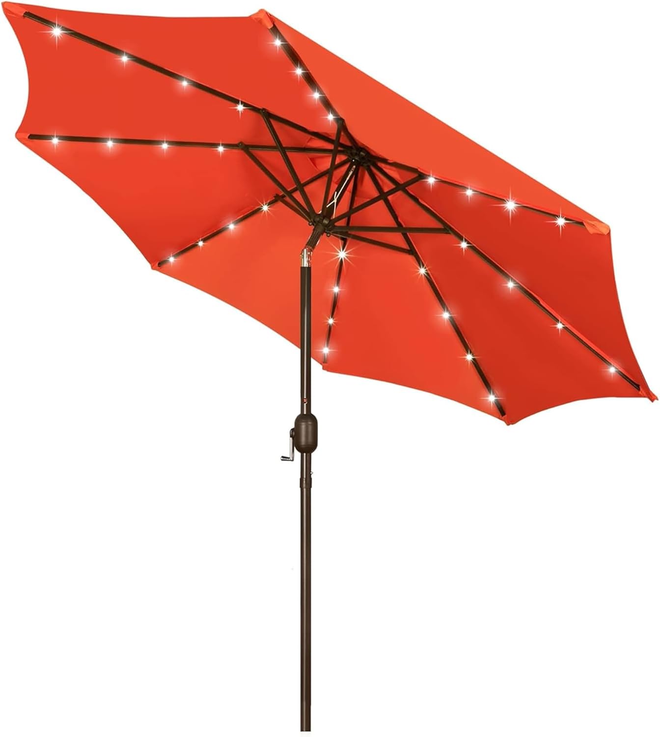 Blissun 9 ft Solar Umbrella with LED Lights for Outdoor Fun