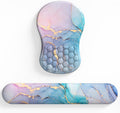 Mouse Pad with Wrist Rest and Keyboard Pad - Ergonomic Memory Foam