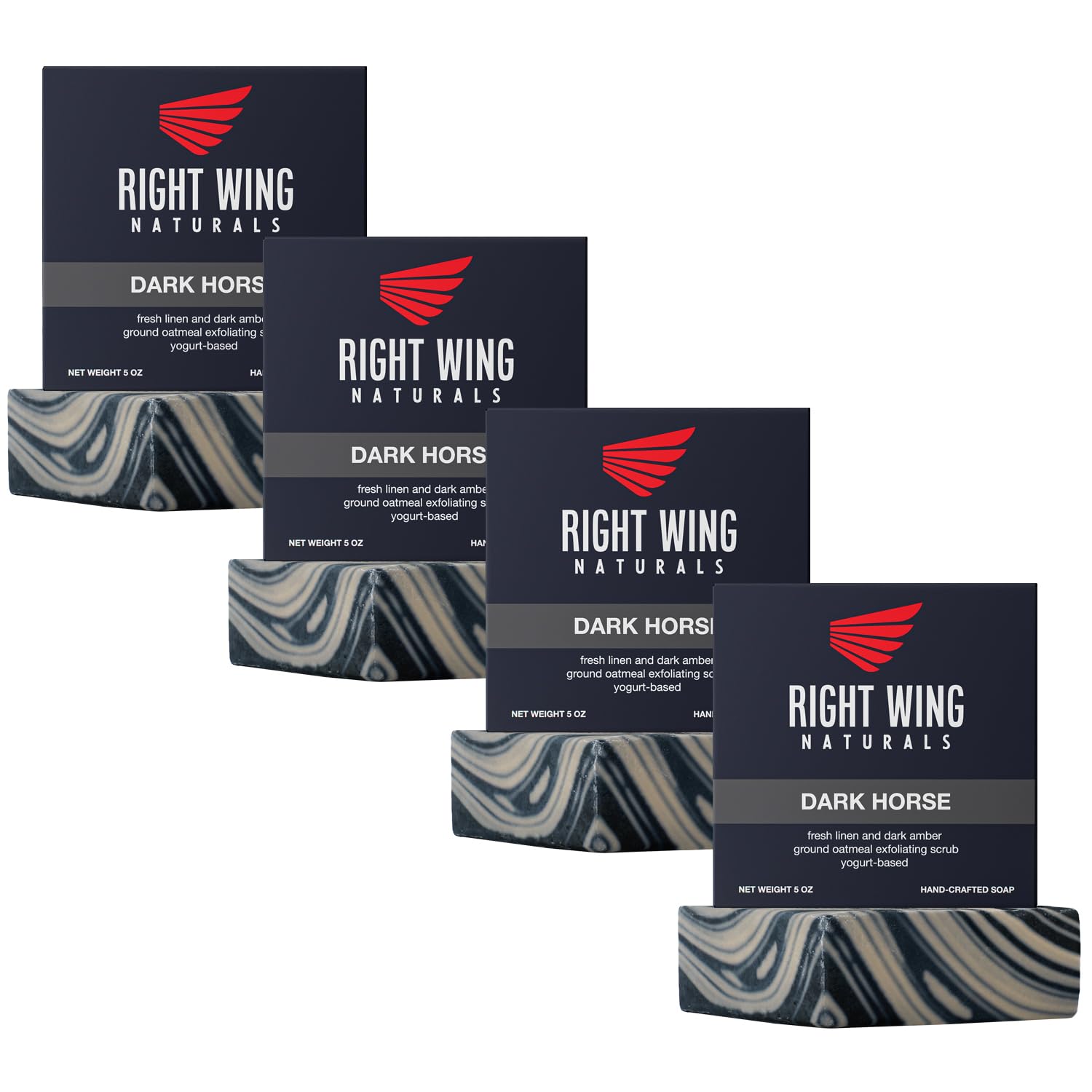Right Wing Naturals Bar Soap Gift Set for Men - 4 Premium Bars