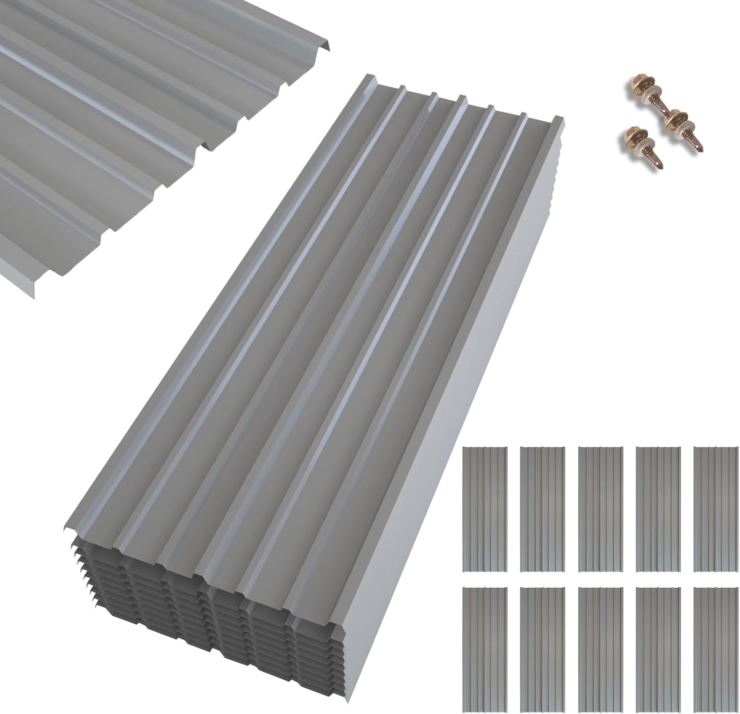 NeatiEase 10 Pcs Metal Roofing Panels for Outdoor Projects