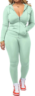 PINSV Women Two Piece Workout Set - Slim Fit Tracksuit Bottom