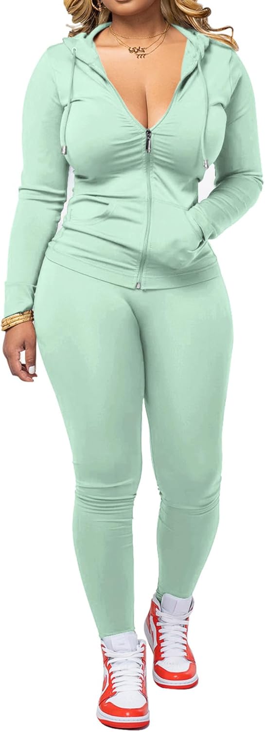 PINSV Women Two Piece Outfits for Workout and Casual Wear