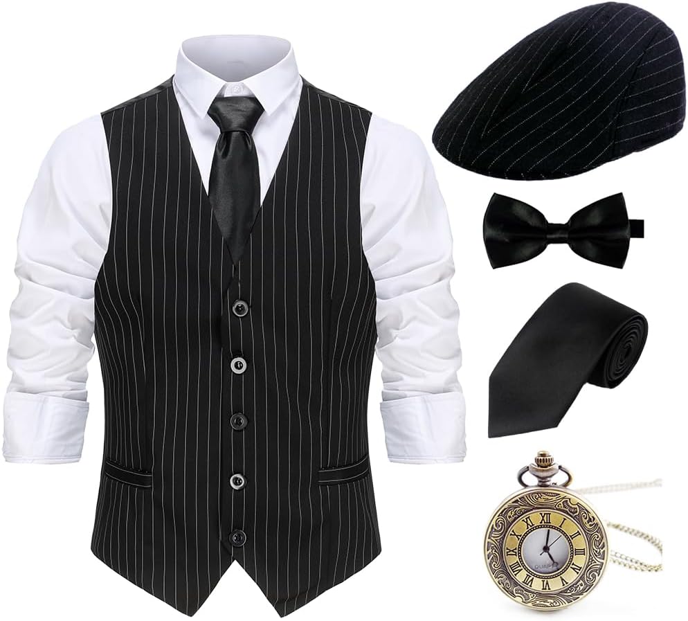 Gatsby Gangster Costume Accessories Set for 1920s Style Events