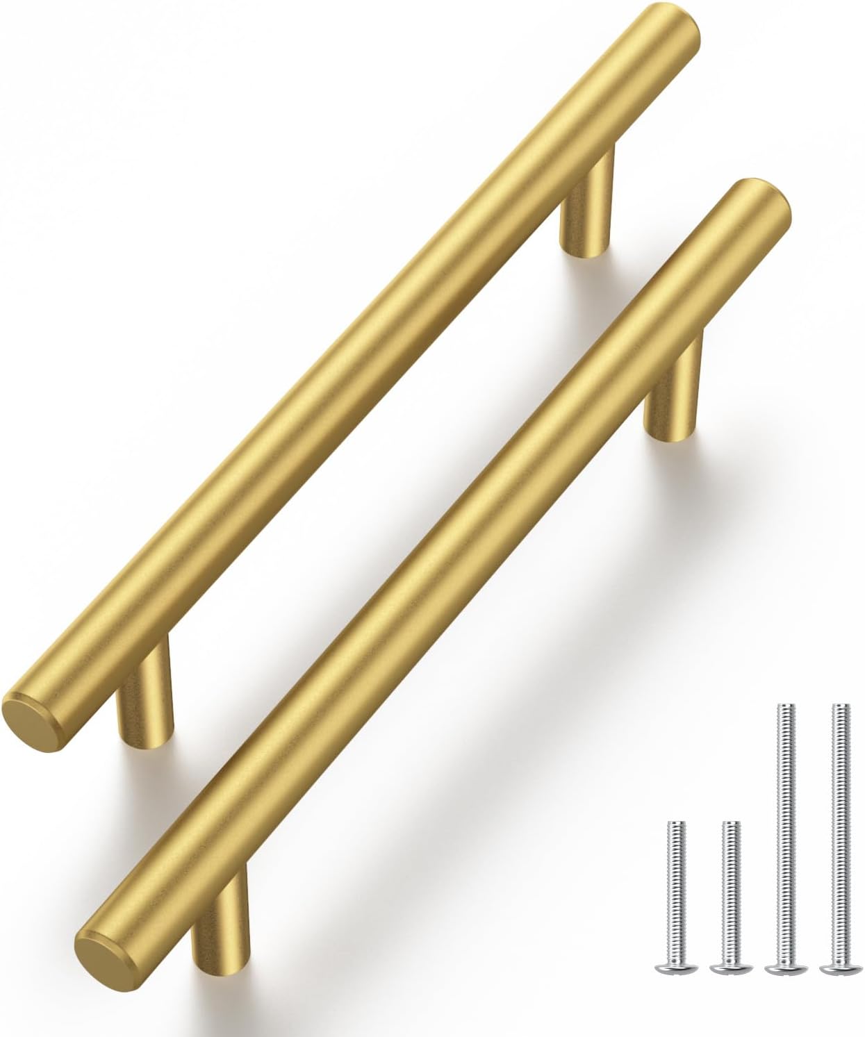 Brushed Gold Cabinet Pulls - Modern 30 Pack Drawer Handles
