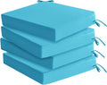 Outdoor Chair Cushions Set of 4 22 x 22 x 3 in - Waterproof Teal