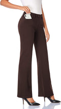 Tapata Womens Stretchy Bootcut Dress Pants with Pockets - Tall