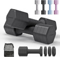 Adjustable Dumbbell Set of 2 - Compact 4-in-1 Home Hand Weights