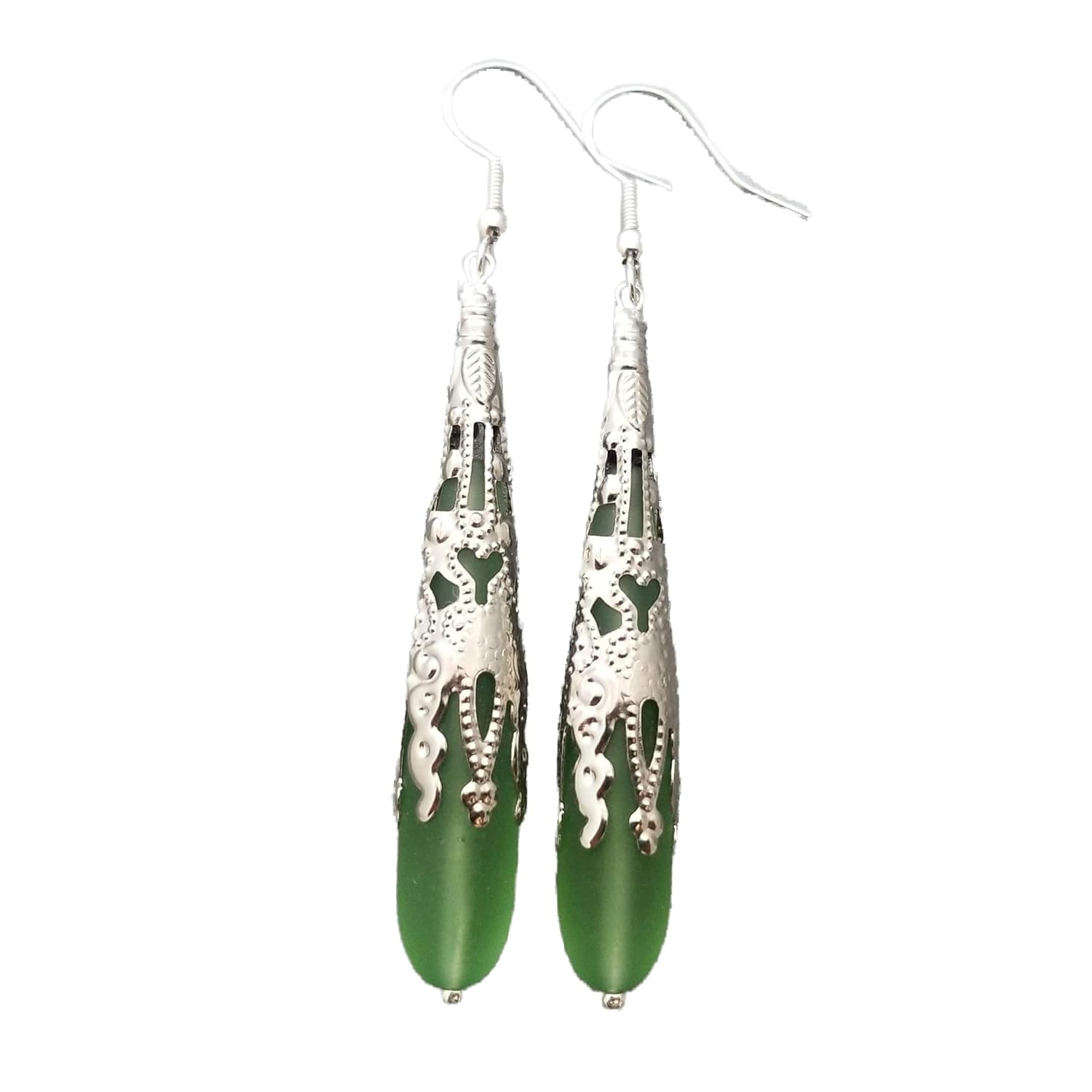 Yinahawaii Handmade Sea Glass Earrings - Unique Beach Jewelry