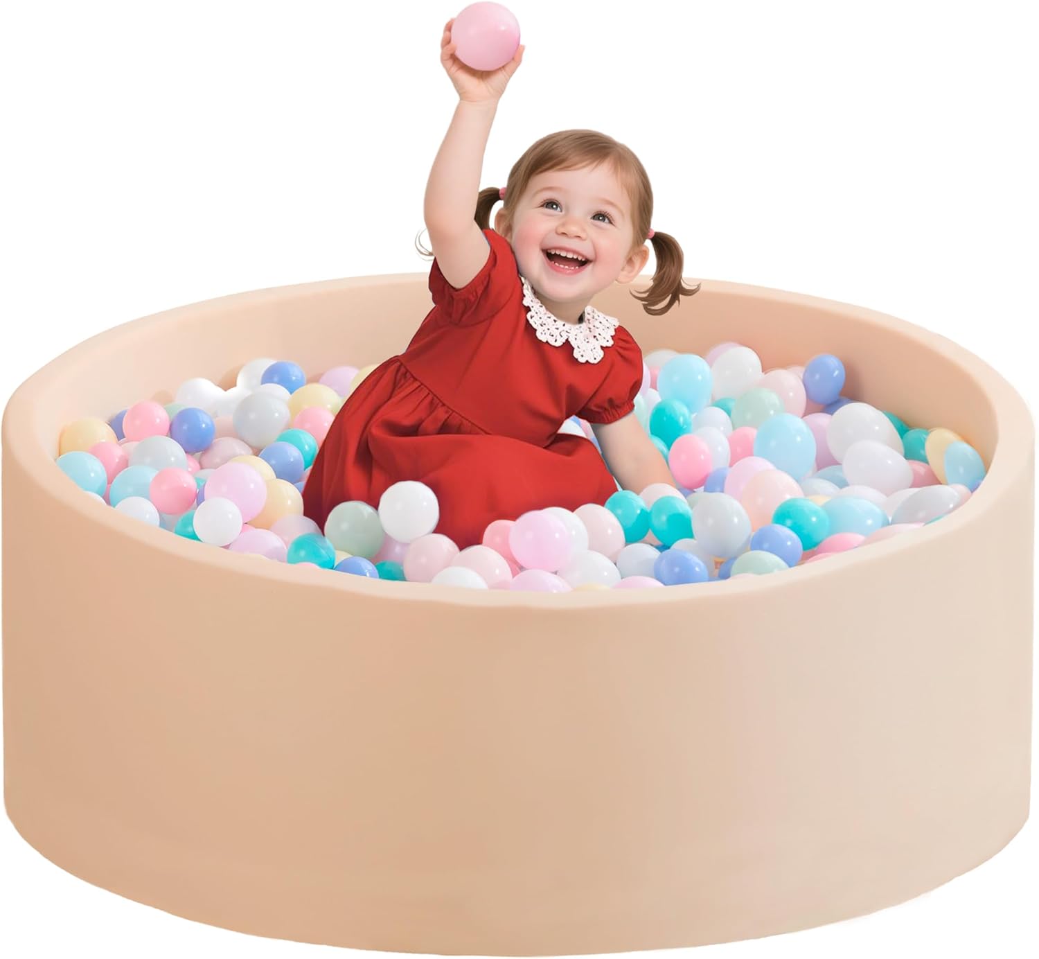 Soft Memory Foam Ball Pit for Toddlers - Safe Indoor Fun