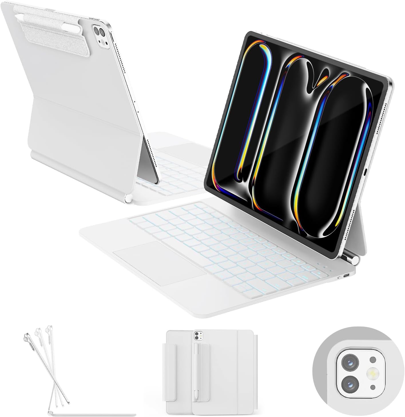 iPad Pro 13 Case with Keyboard and Backlit Keys for M4, 2024