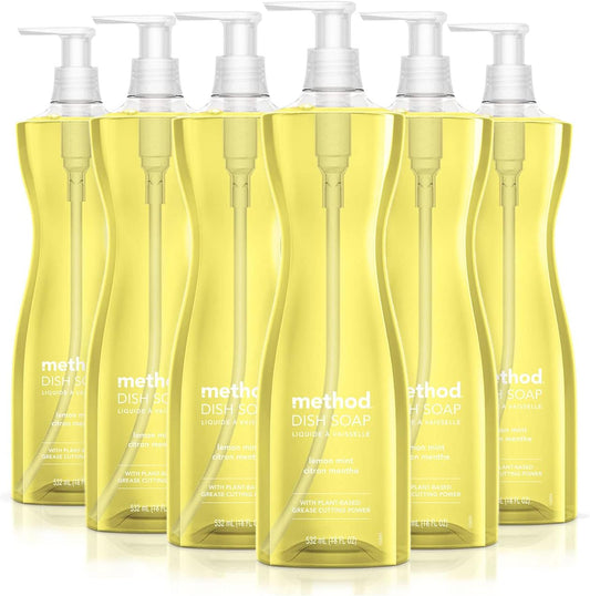 Method Gel Dish Soap Liquid, Lemon Mint, Biodegradable Formula