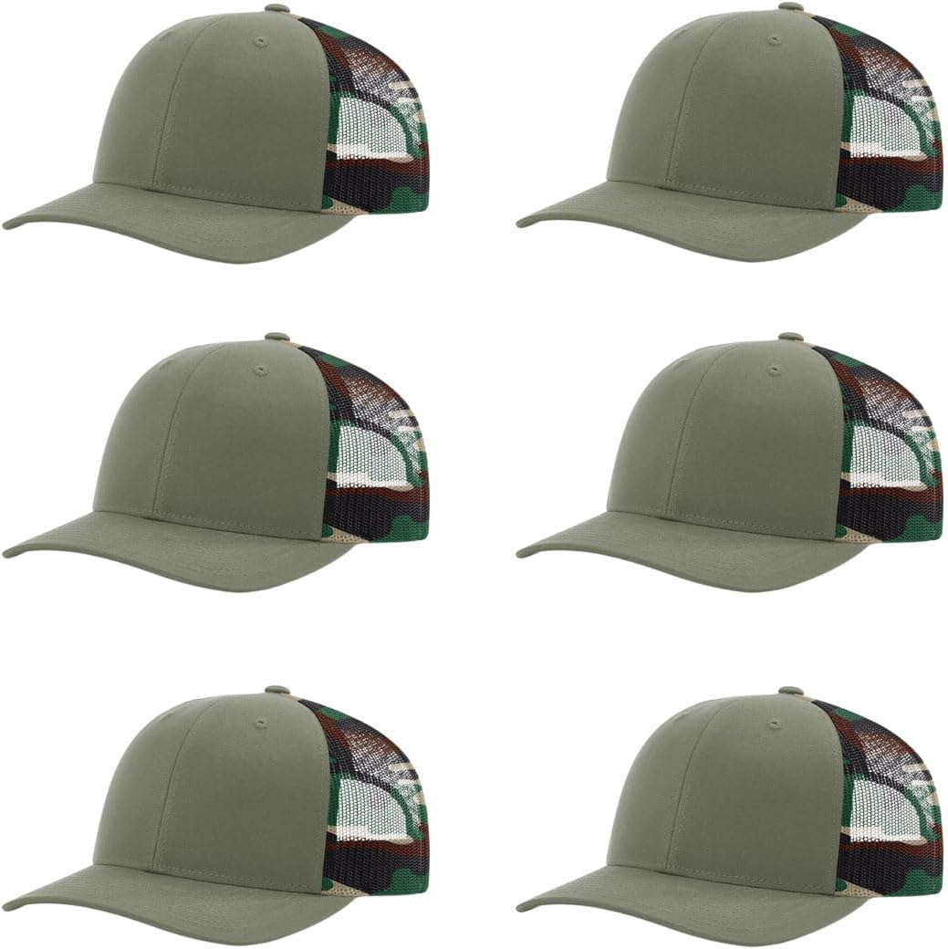 Richardson 112 Classic Six-Panel Adjustable Snapback Trucker Cap