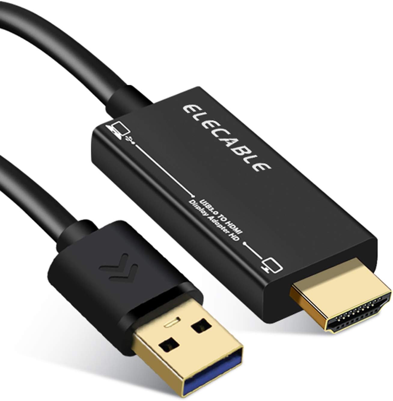USB to HDMI Adapter Cable 10FT for Mac OS and Windows 11/10