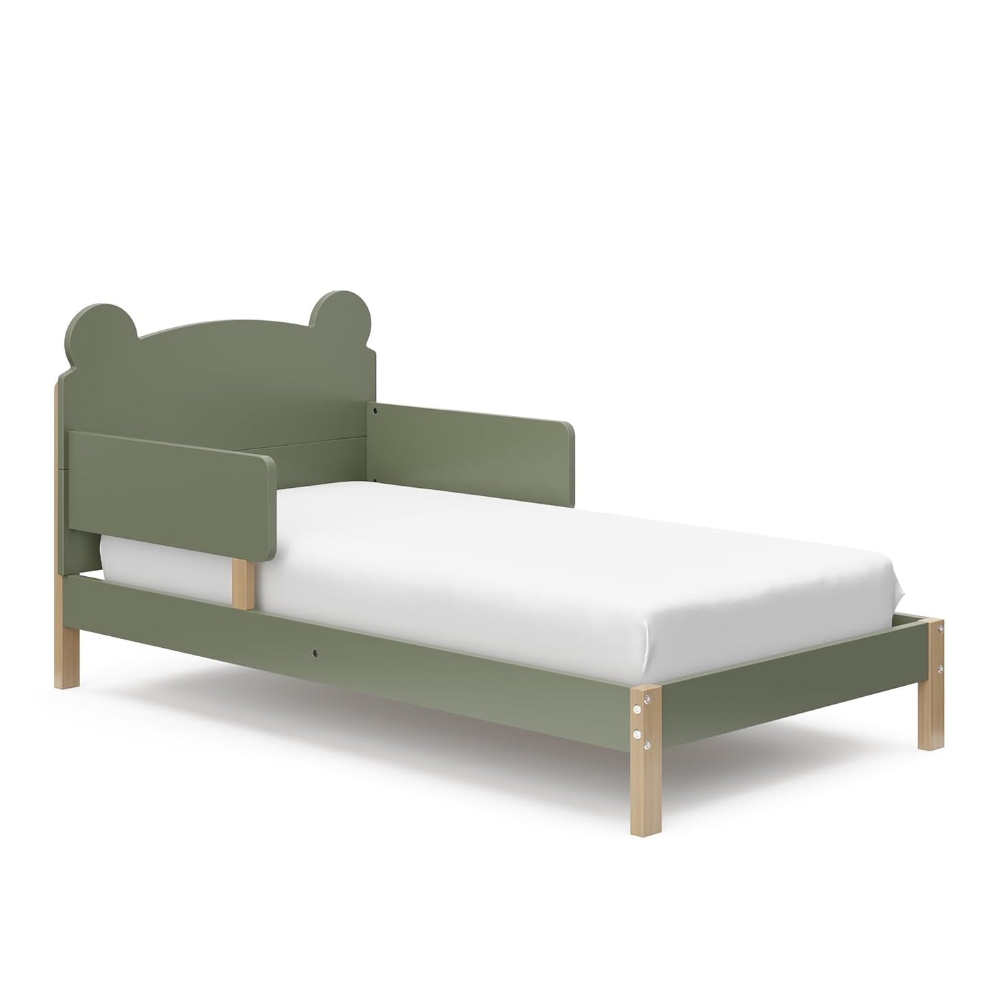 Storkcraft Teddy Bear Toddler Bed with Safety Guardrails