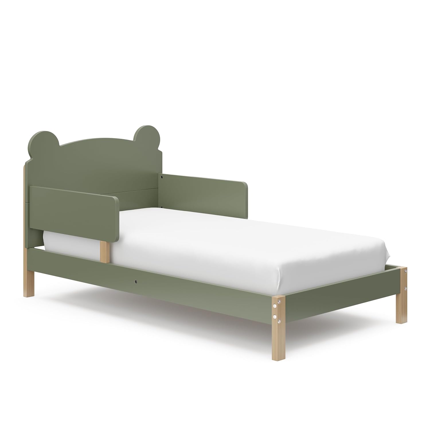 Storkcraft Teddy Bear Toddler Bed with Safety Guardrails