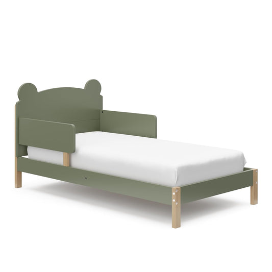 Storkcraft Teddy Bear Toddler Bed with Safety Guardrails