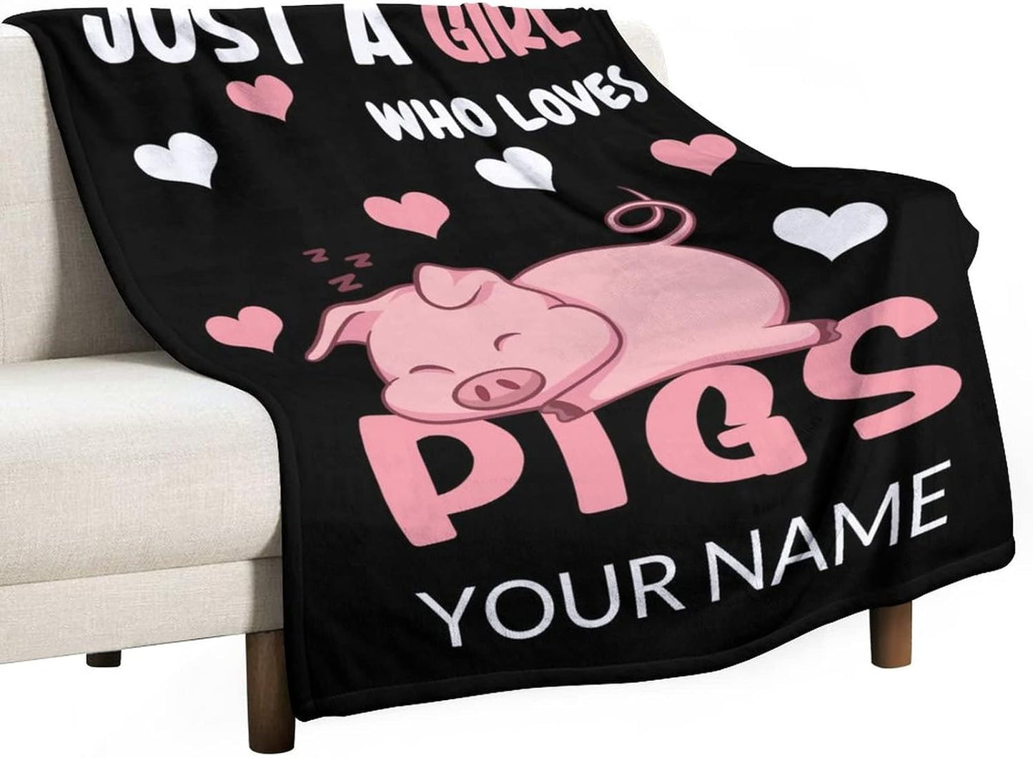 Personalized Pig Blanket Gifts for All Ages, Soft & Warm